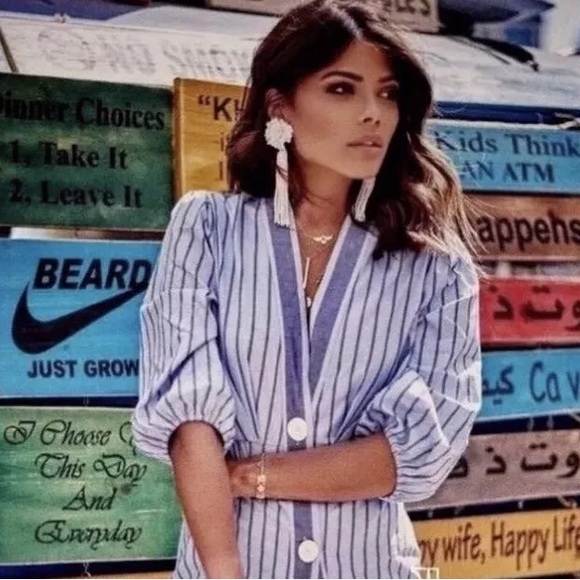 Zara Striped Tunic Dress - Picture 2 of 5